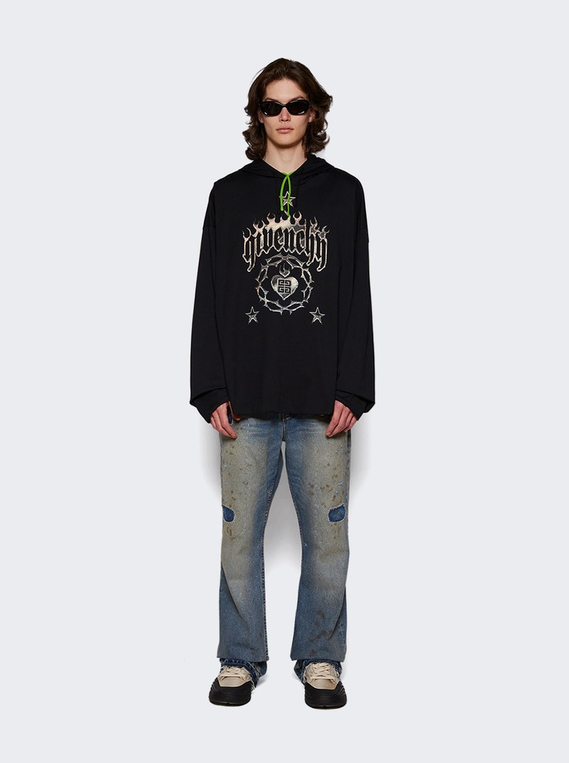 Givenchy Graphic Vintage Hoodie Black outlook