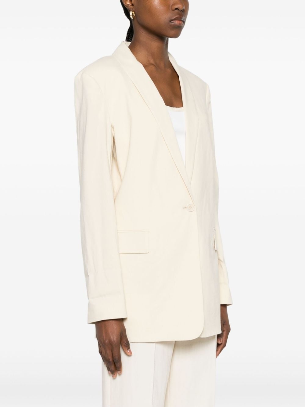 shawl-lapels single-breasted blazer - 3