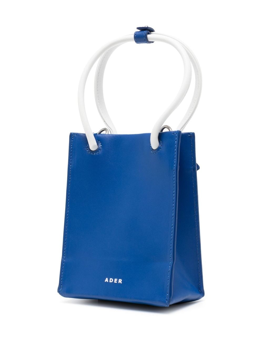 logo-print leather bag - 3