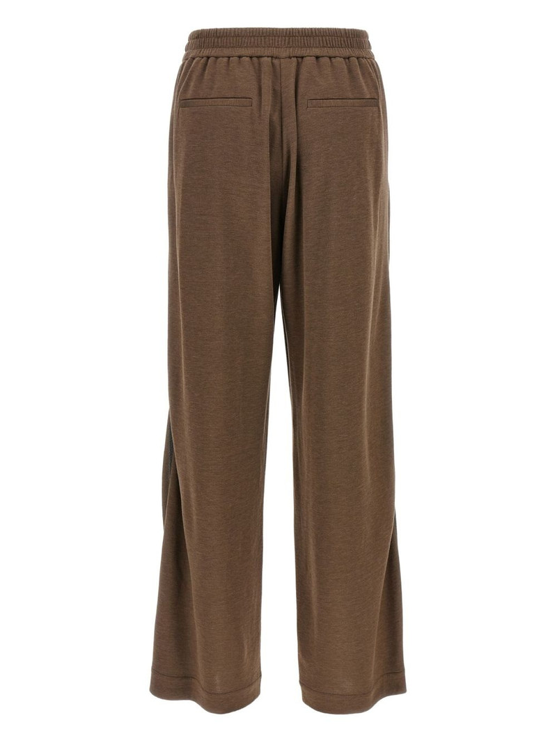 Brunello Cucinelli drawstring wide-leg trousers outlook
