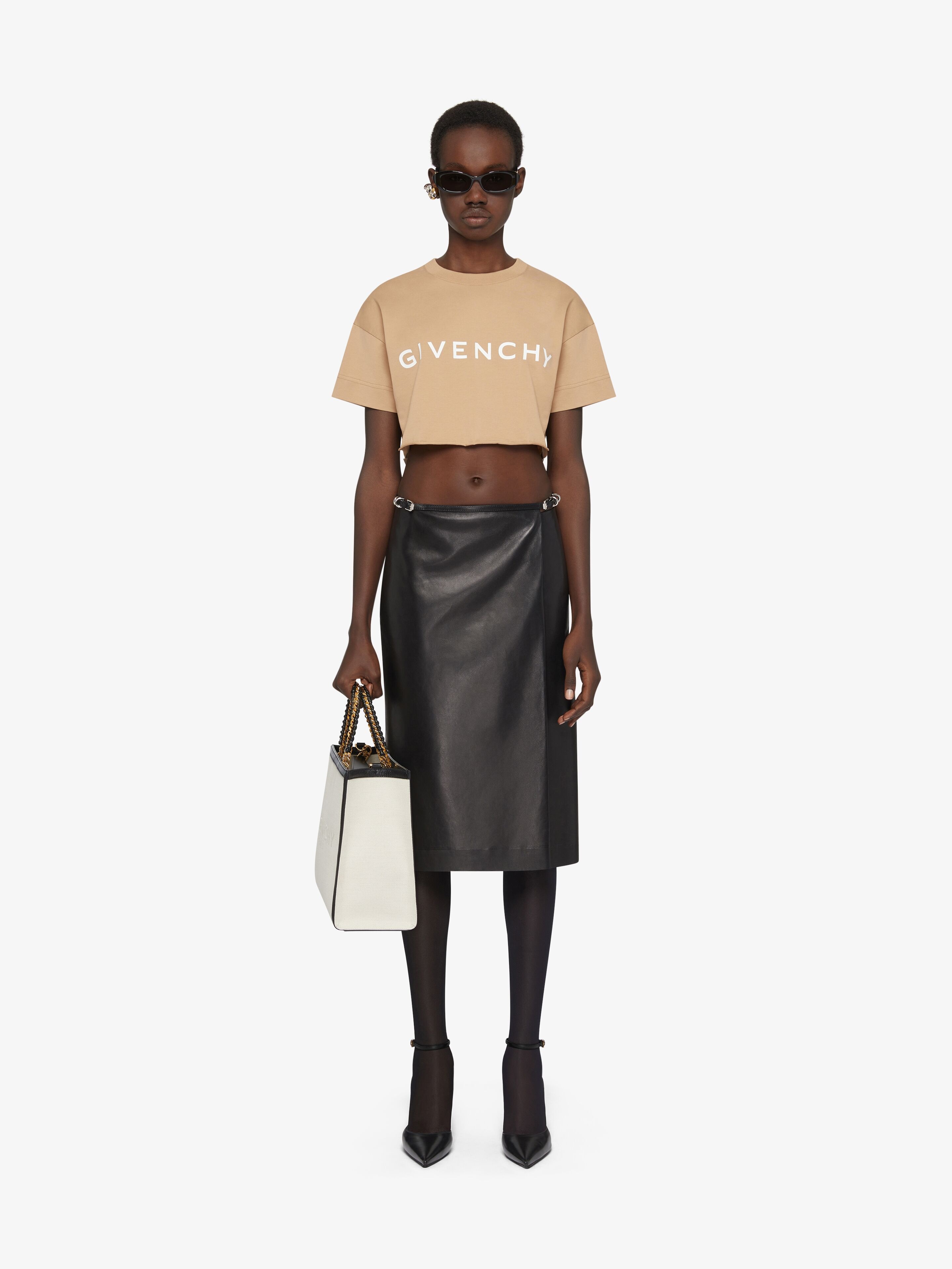 GIVENCHY ARCHETYPE CROPPED T-SHIRT IN COTTON - 2
