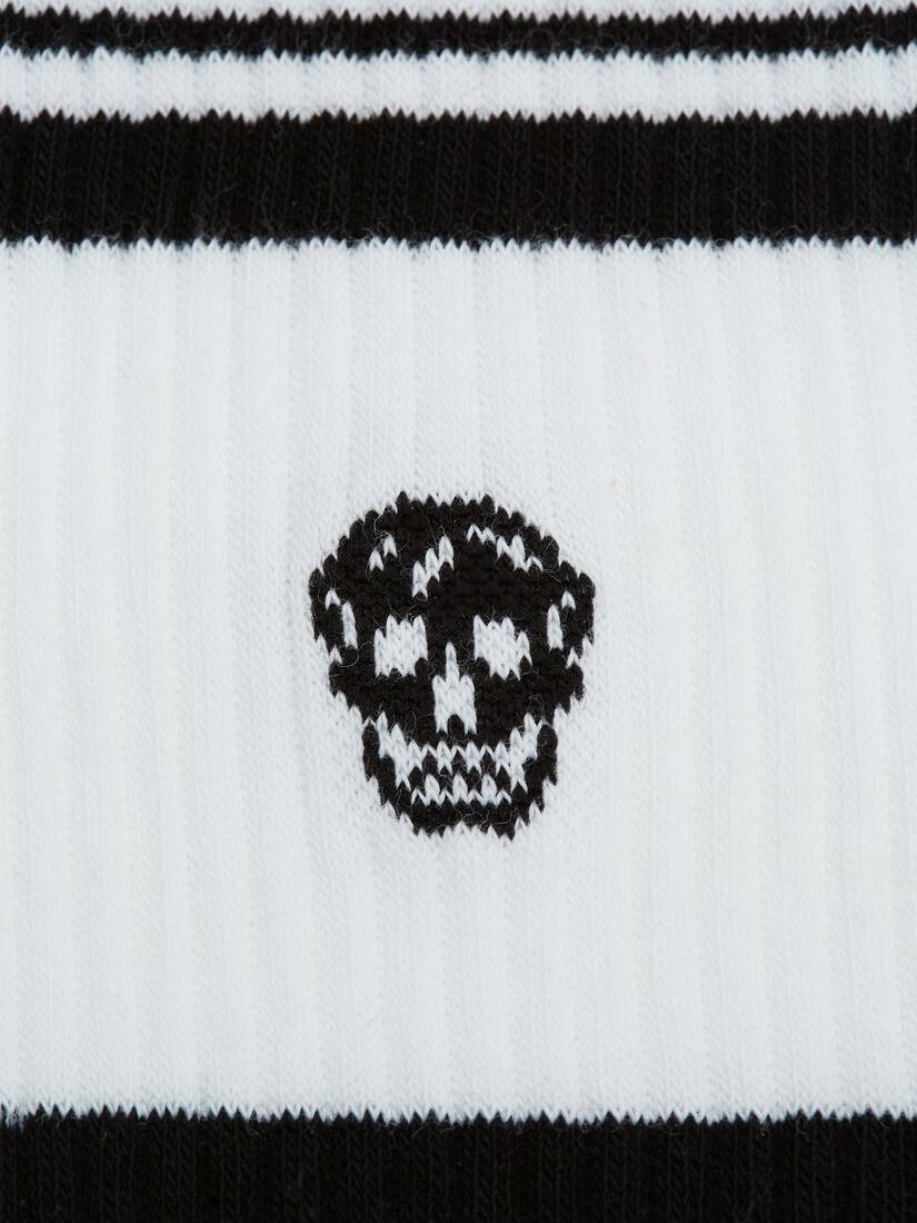 Skull Sport Socks in White/black - 2