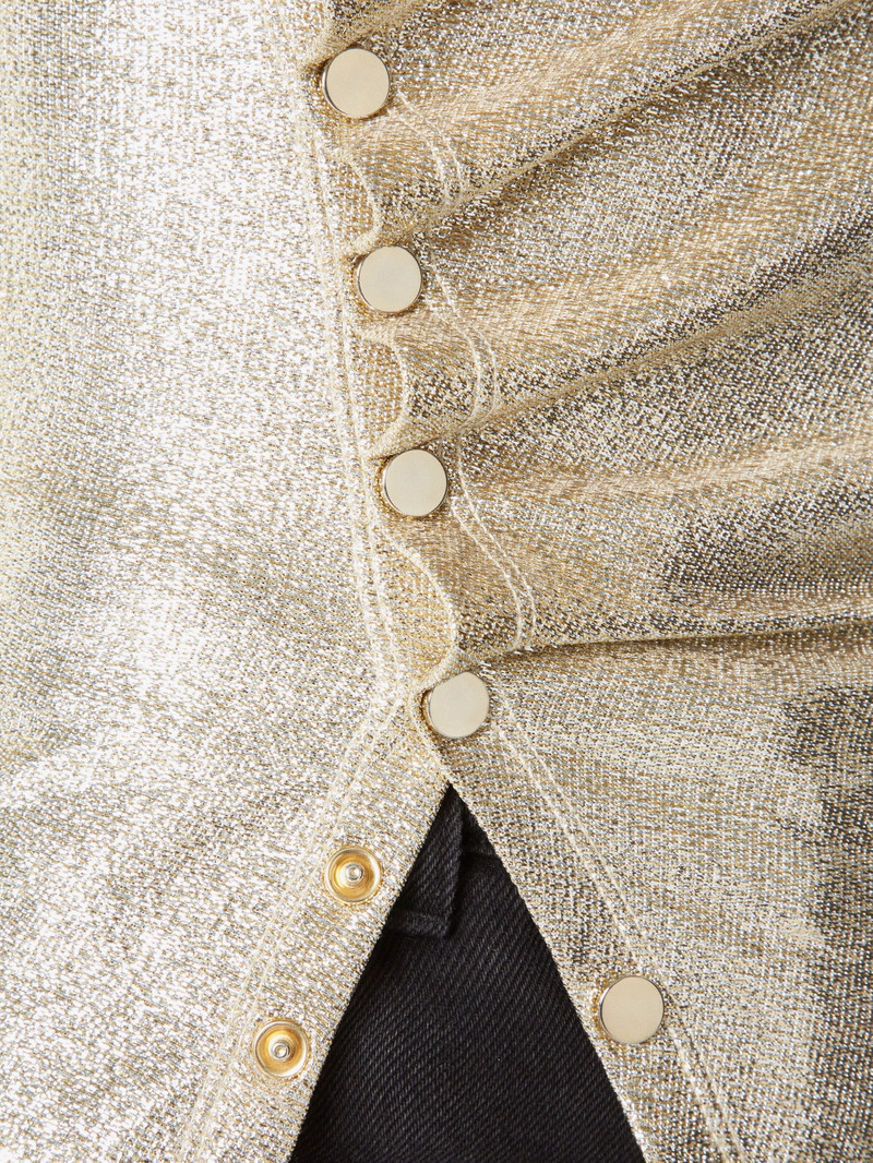 GOLD DRAPÉ PRESSION TOP IN LUREX 4