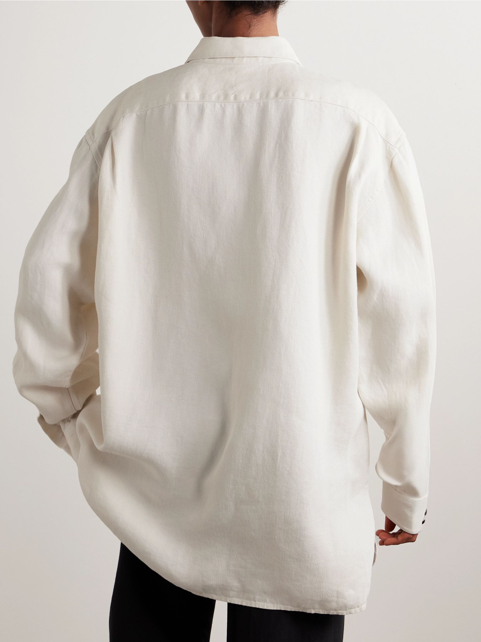 Nesson linen-twill shirt White - 4