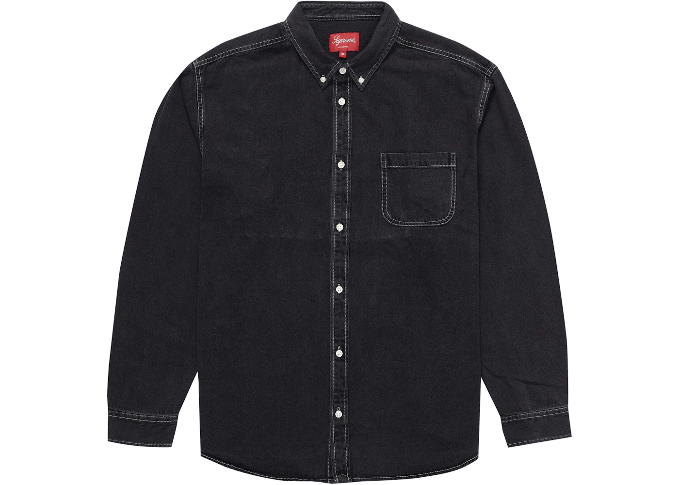 Supreme Appliqué Denim Shirt Black - 2