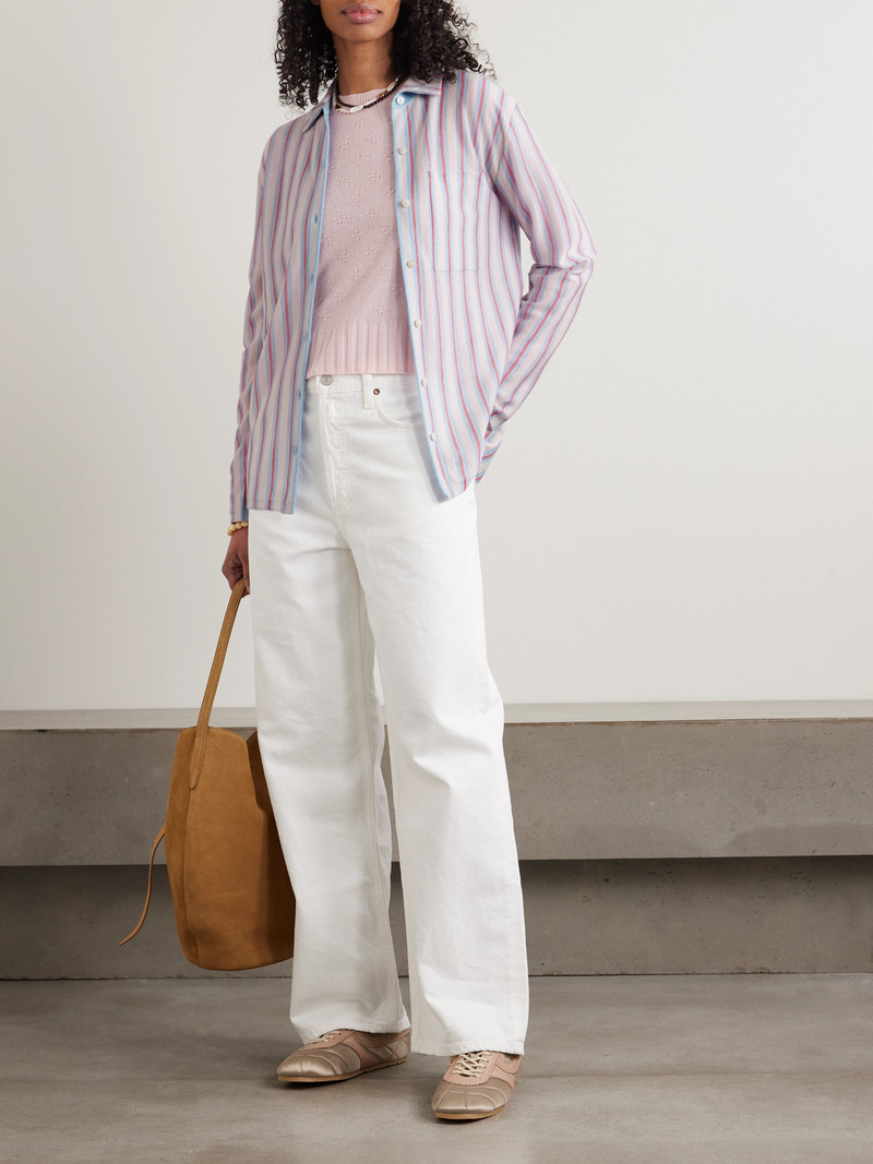 GUEST IN RESIDENCE Showtime Striped Cashmere Shirt outlook