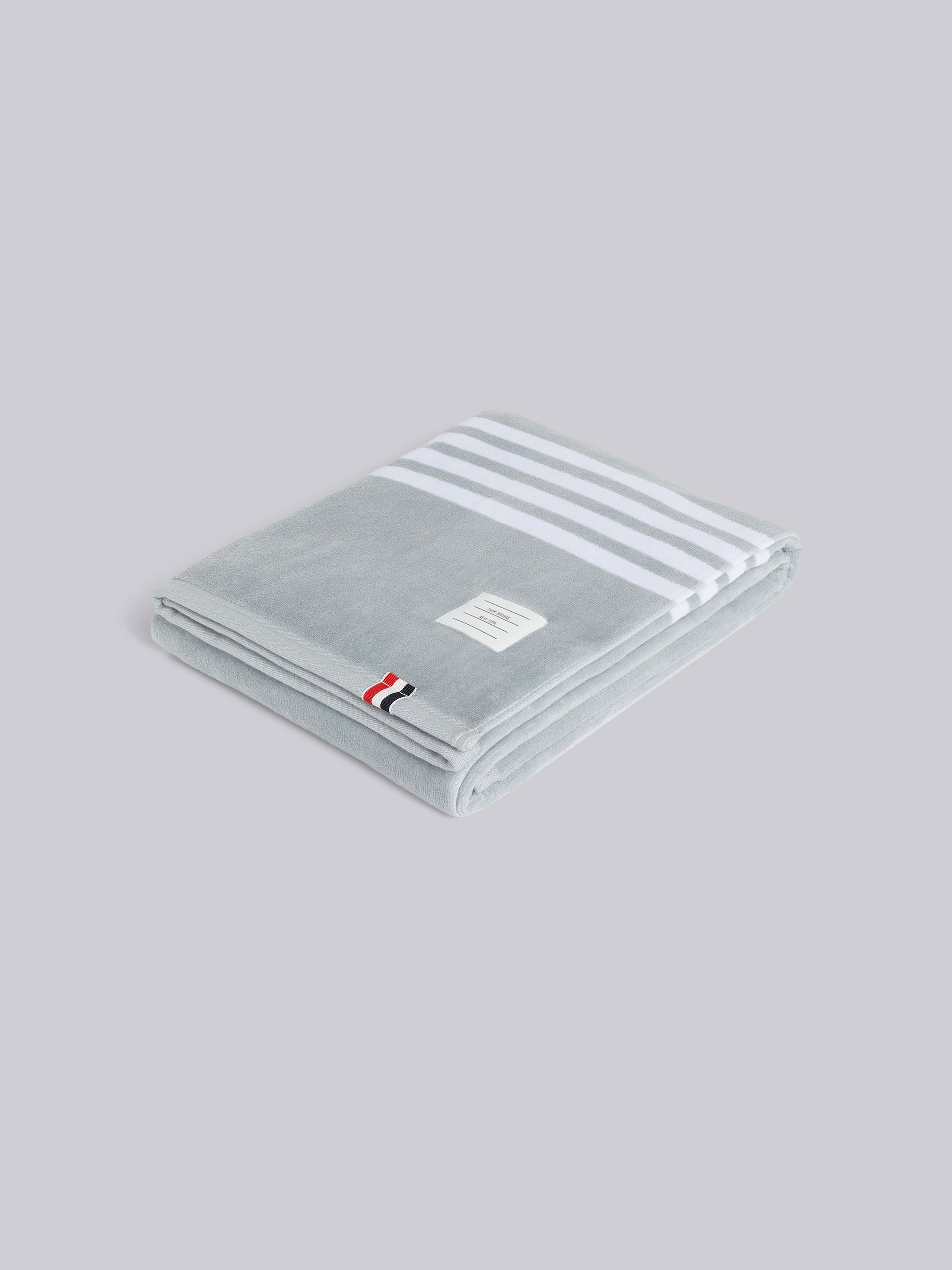Medium Grey Tricotton Terry 4-Bar Large Gym Towel - 3