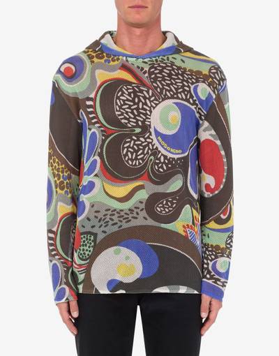 Moschino PSYCHEDELIC PRINT MESH PULLOVER outlook