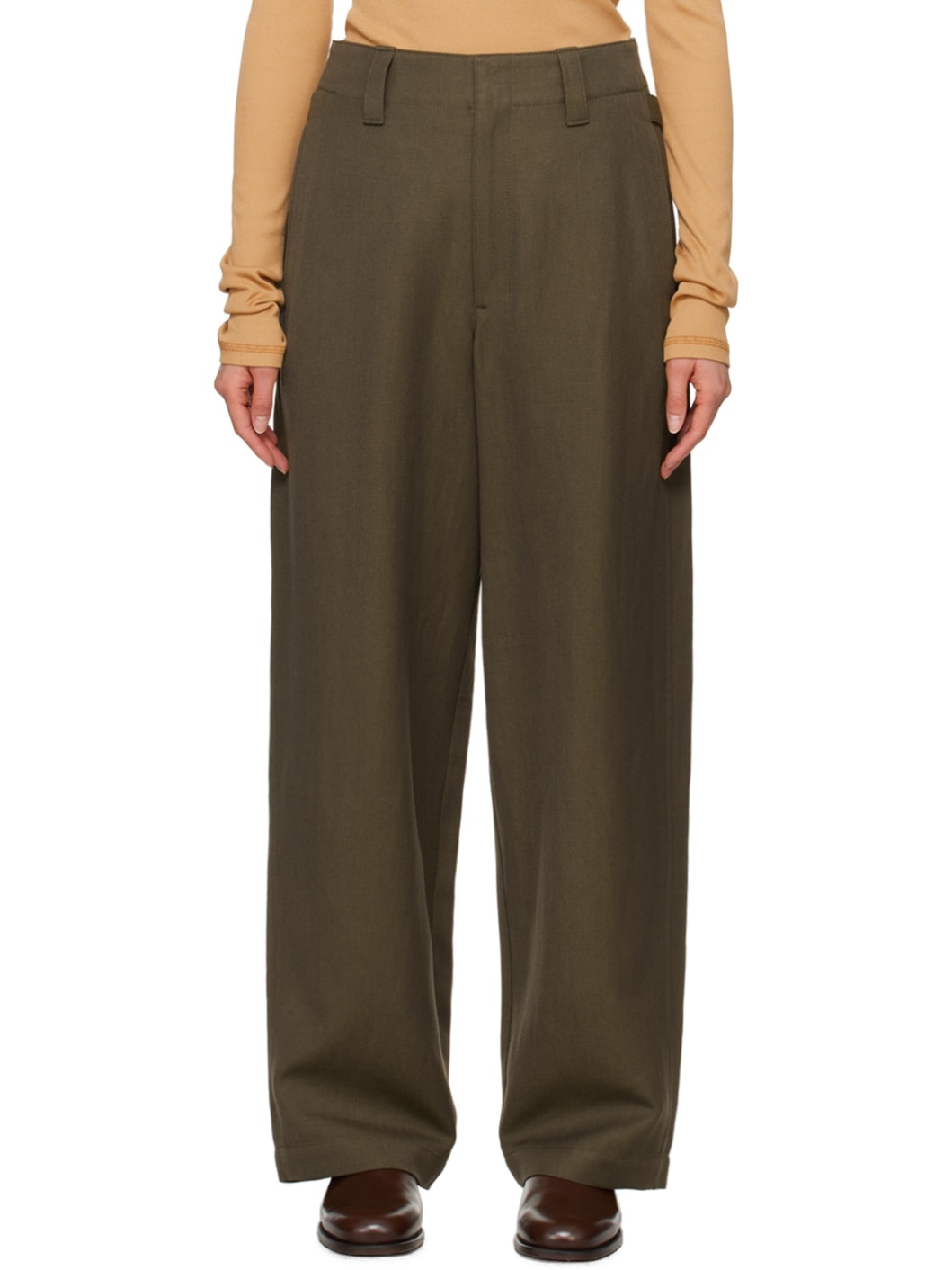 Brown Maxi Trousers - 1