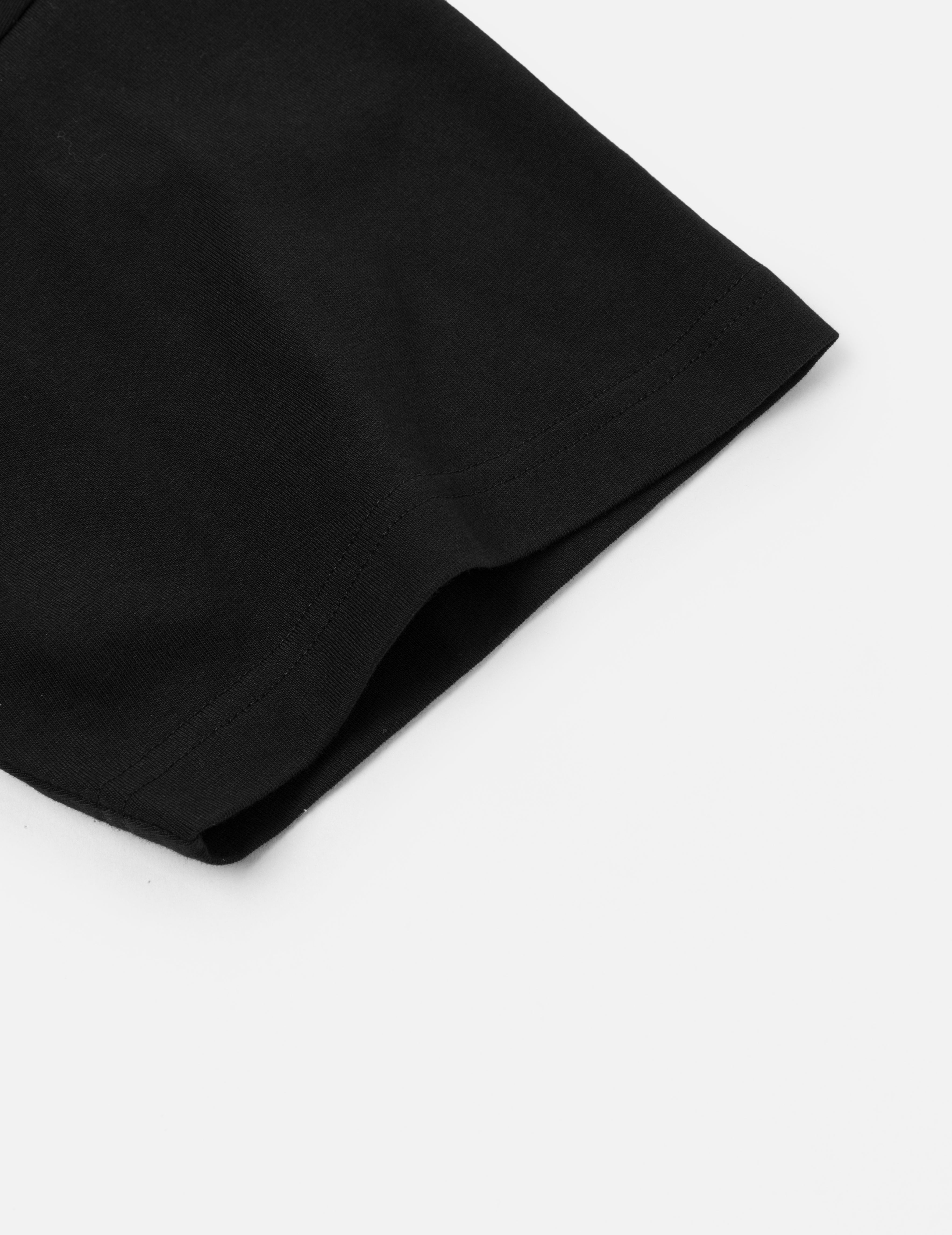Seagull Embroidery Stitching Pocket Relax Fit T-Shirt - 8