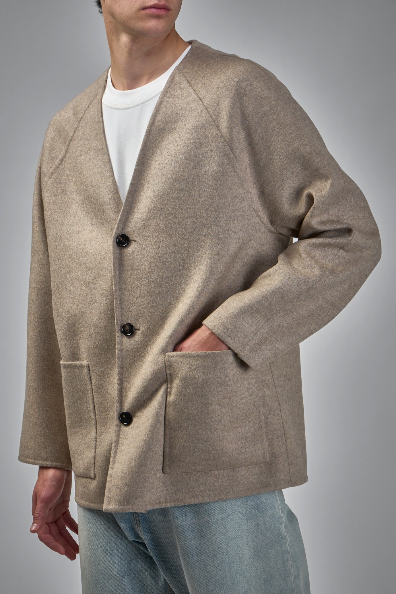 Light Double Wool And Cashmere Coat - 4