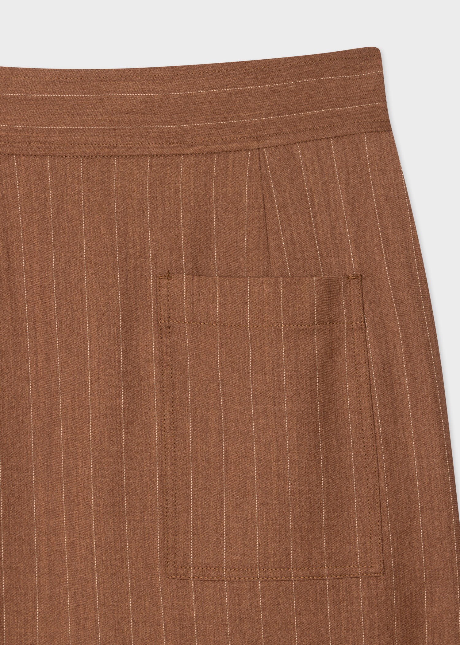 Pinstripe Button Up Skirt - 4