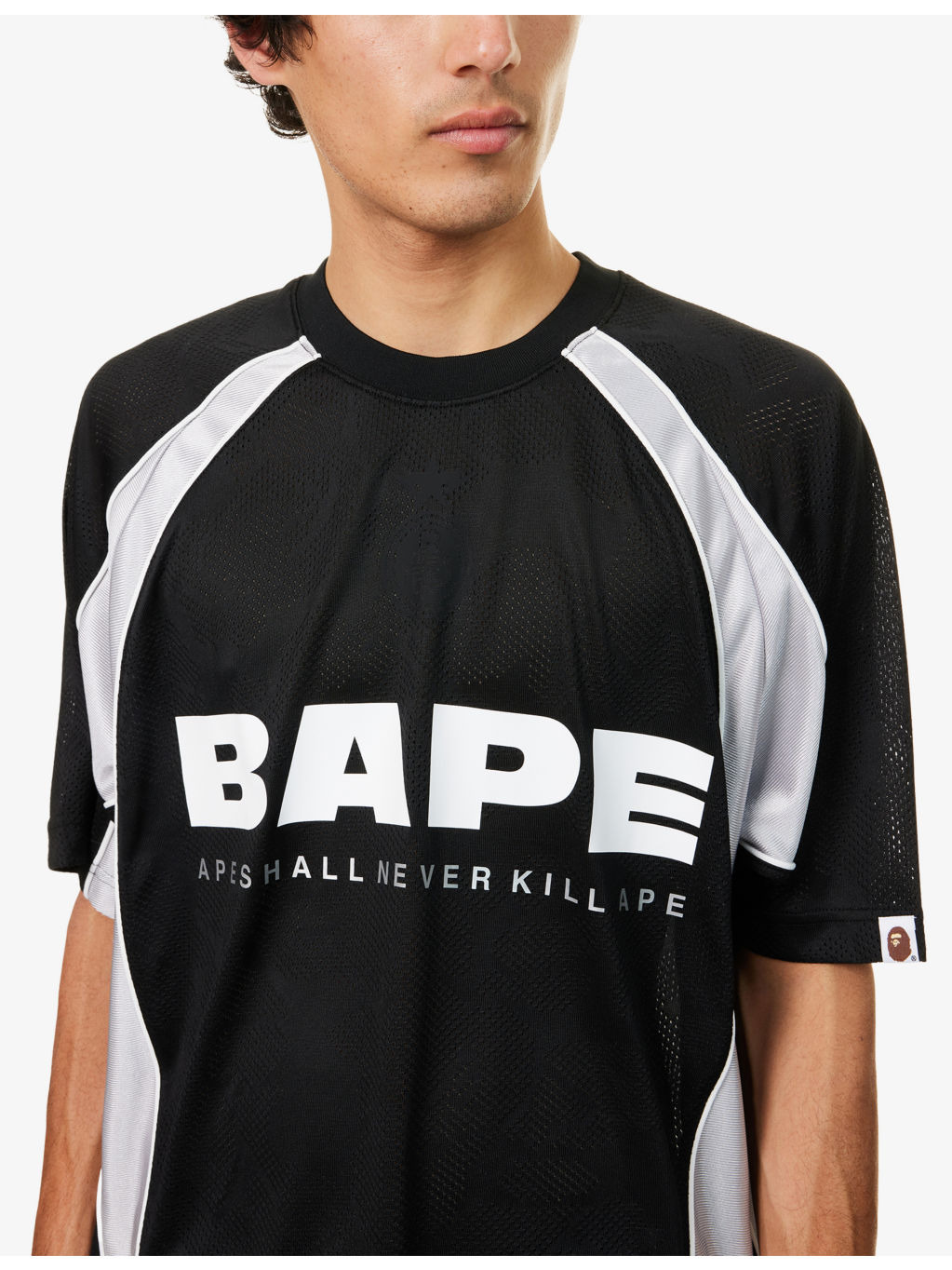 Logo-Print Jacquard Football Jersey T-Shirt - 5