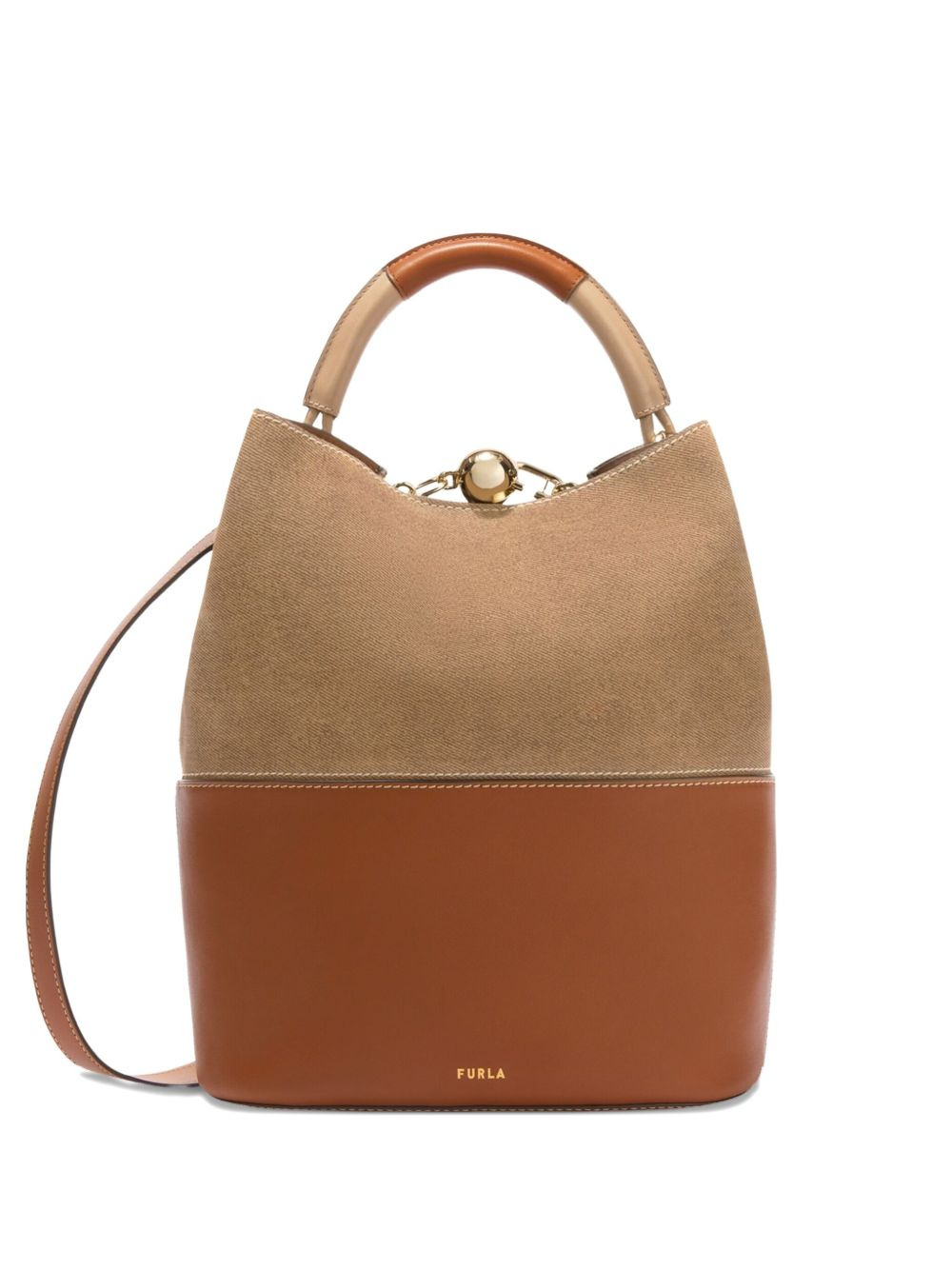 Sfera leather bucket bag - 1