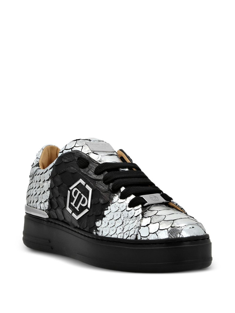 PHILIPP PLEIN PP Hexagon leather sneakers outlook