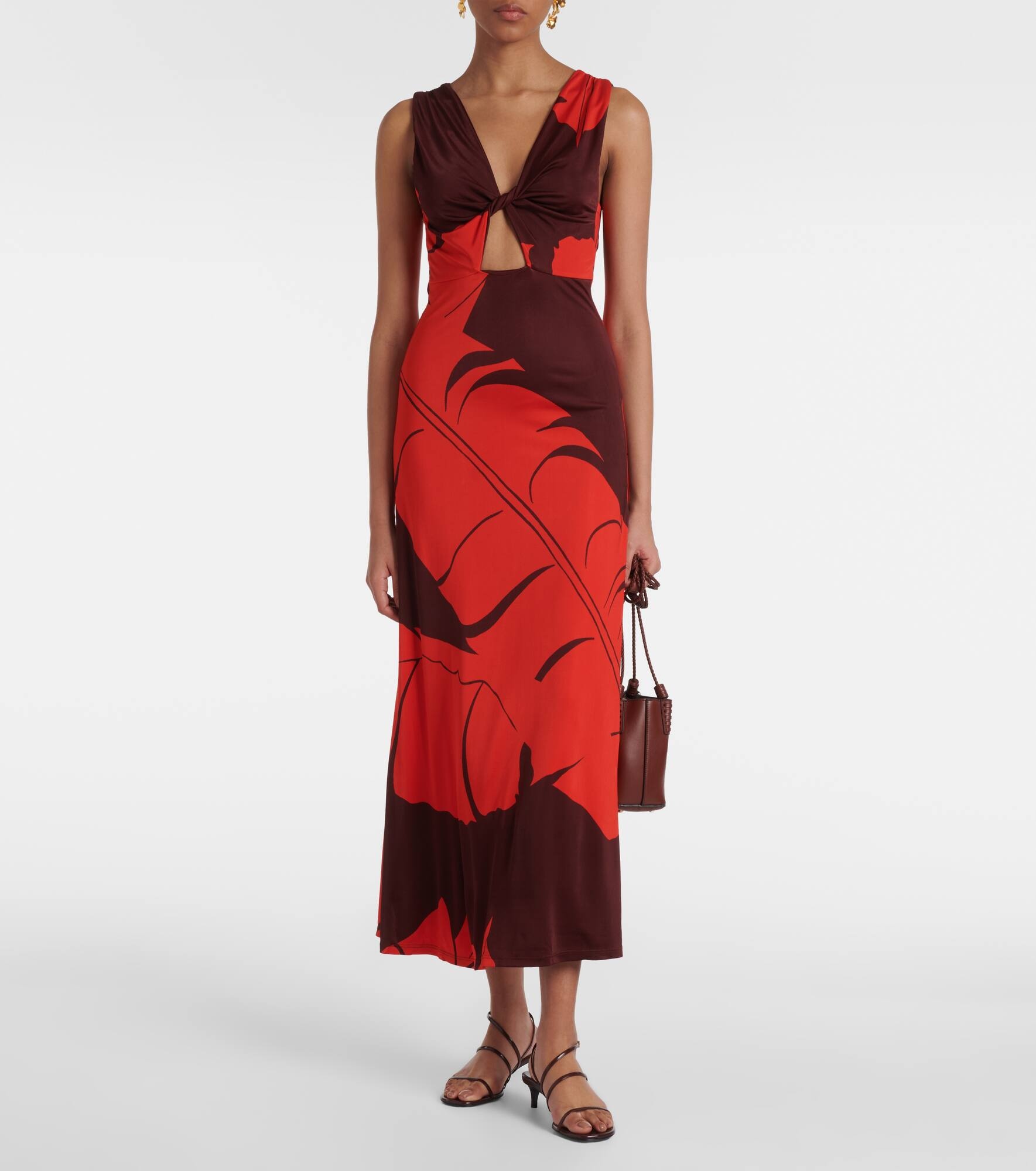 Printed jersey maxi dress - 2