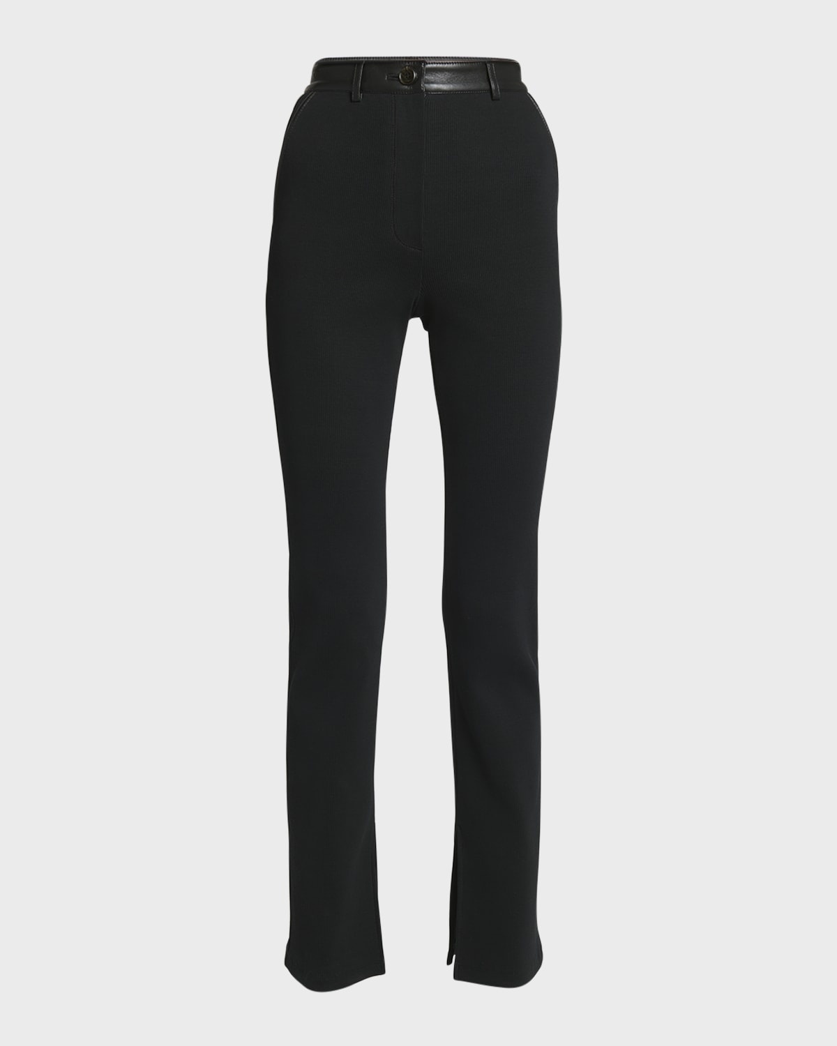 Mykas Straight Split-Hem Pants - 1