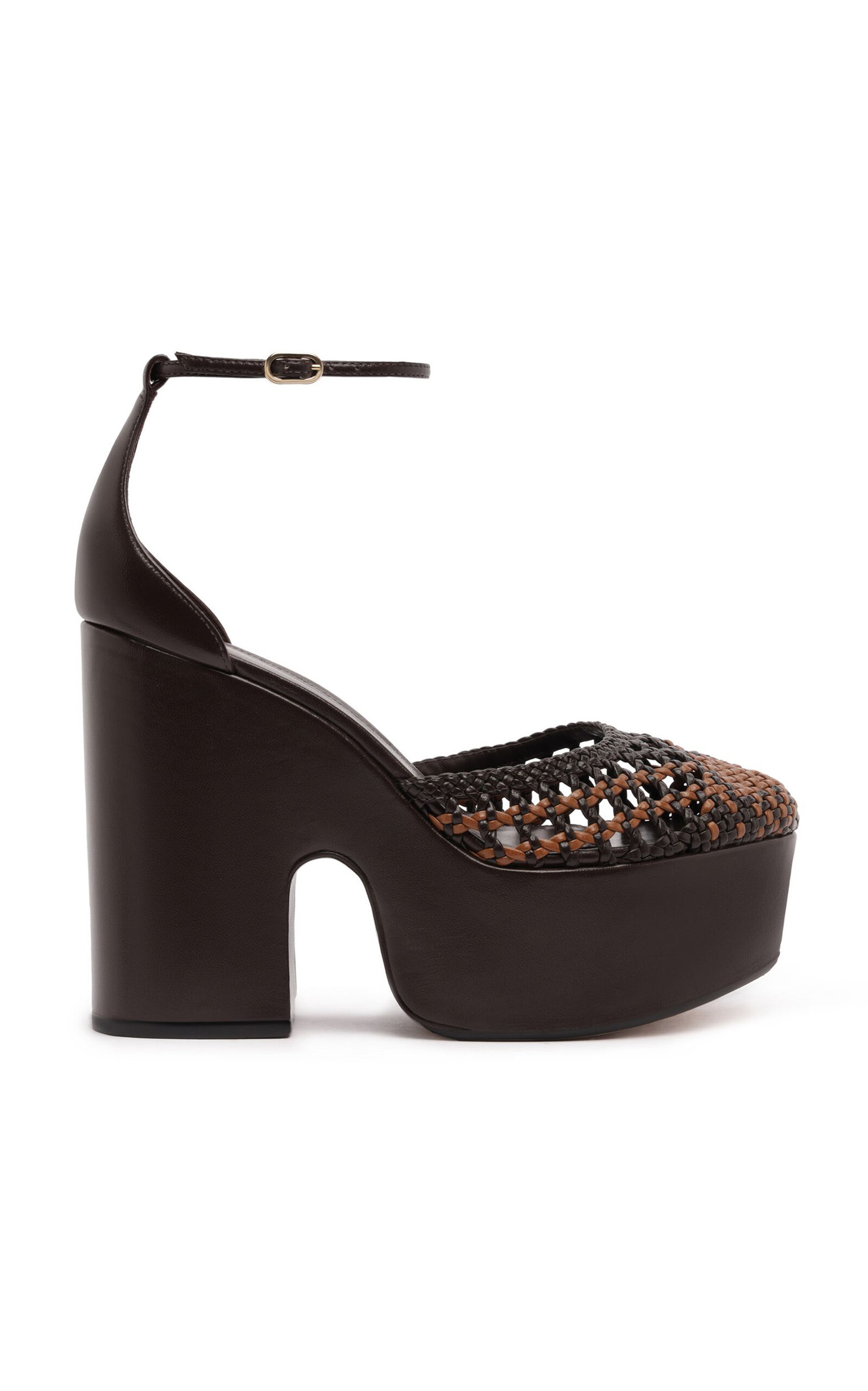 Thalita Leather Platform Sandals brown - 1