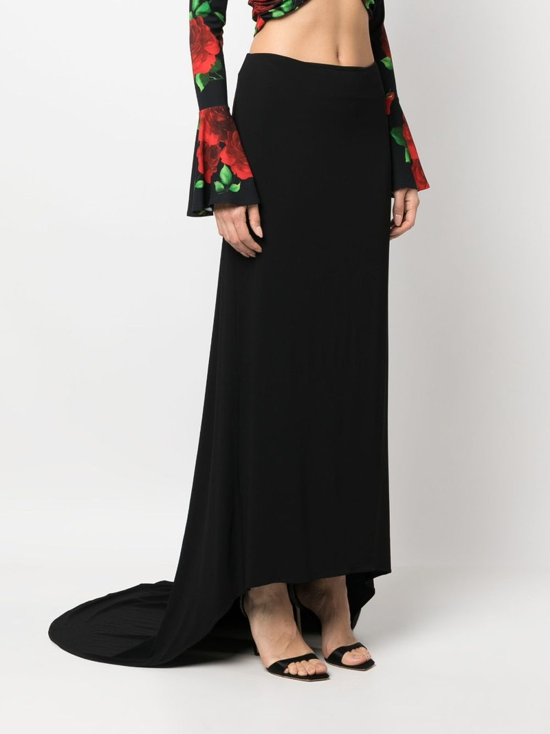 floor-length asymmetric draped skirt 3