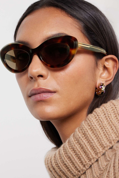 Oliver Peoples + Khaite 1968C oval-frame tortoiseshell acetate and gold-tone sunglasses outlook