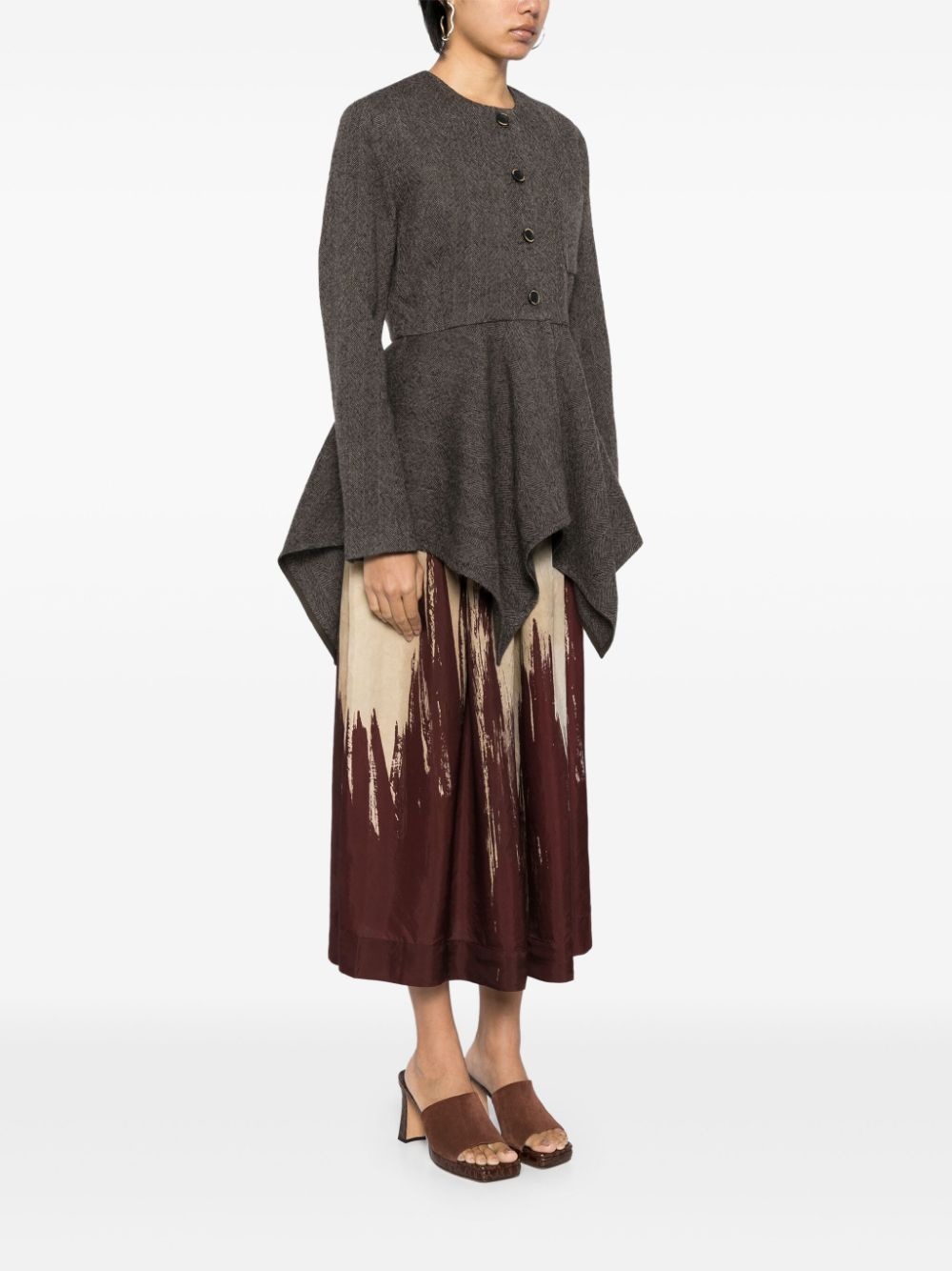 Koney asymmetric-hem jacket - 3