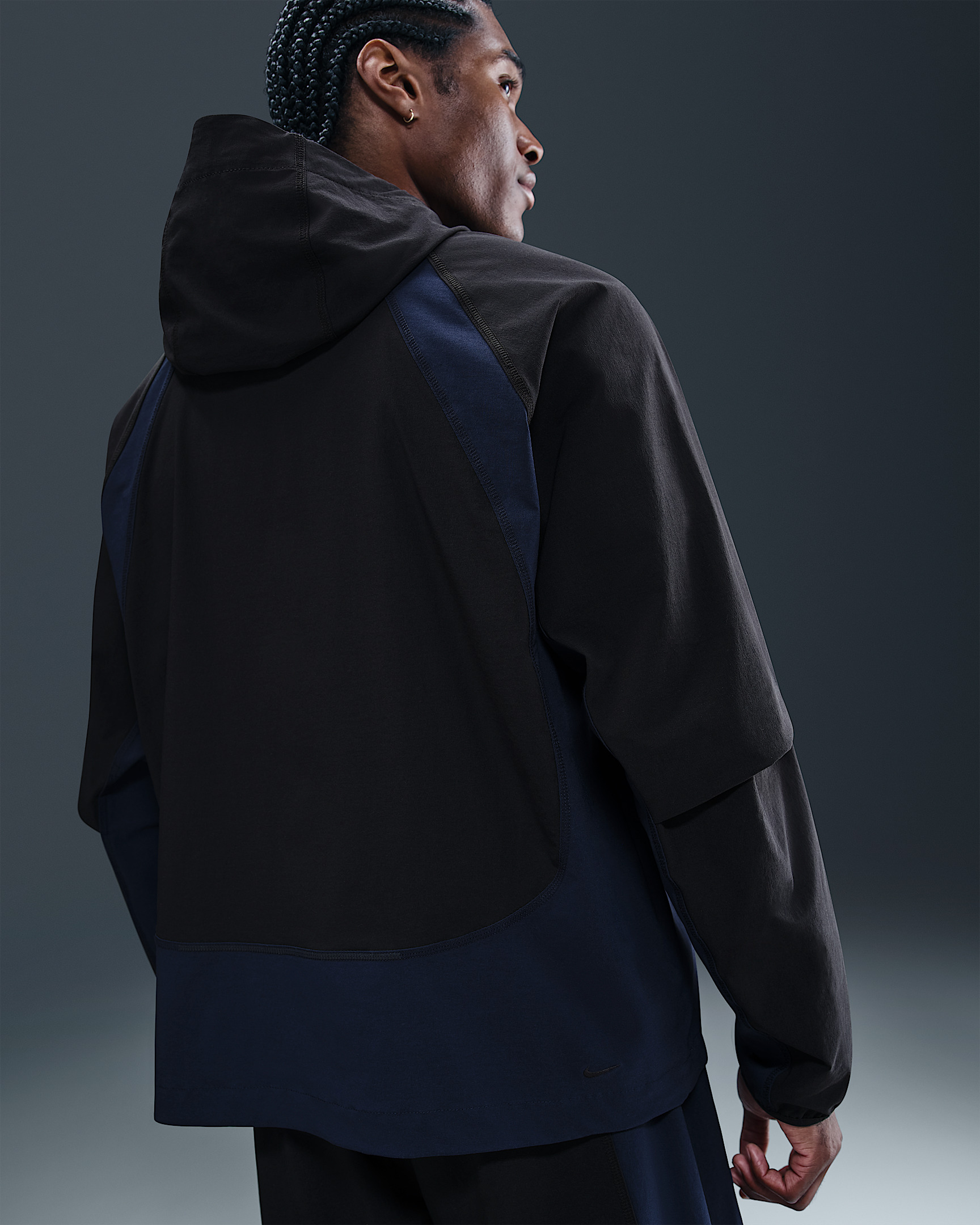 Nike Tech Men's Dri-FIT Woven Color-Block Windrunner Loose Jacket - 2
