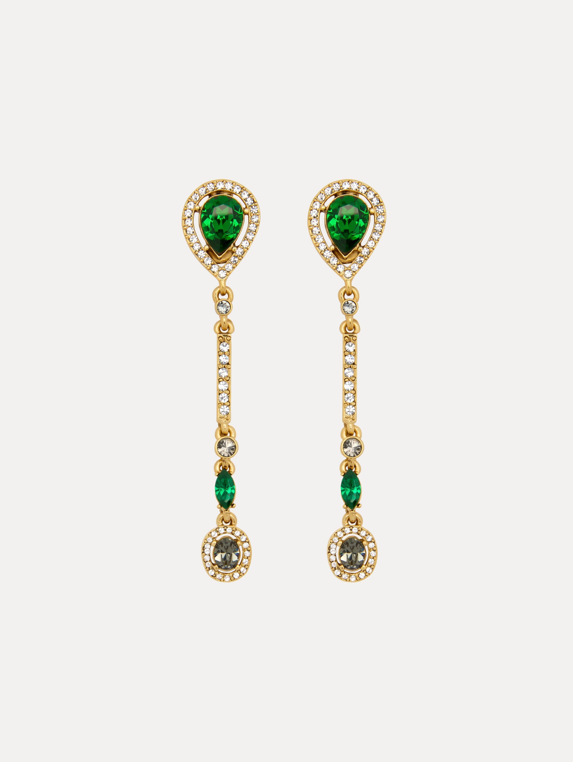 TEARDROP STRAND CLIP-ON EARRINGS - 1