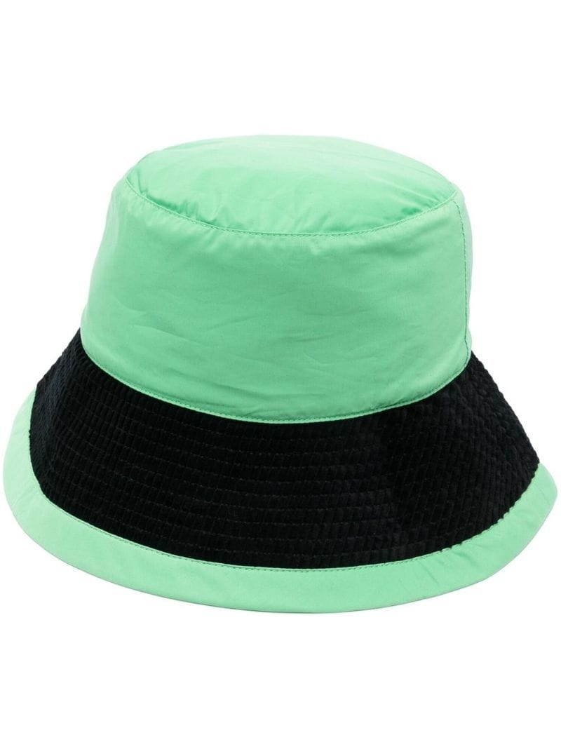 contrasting-border bucket hat - 1