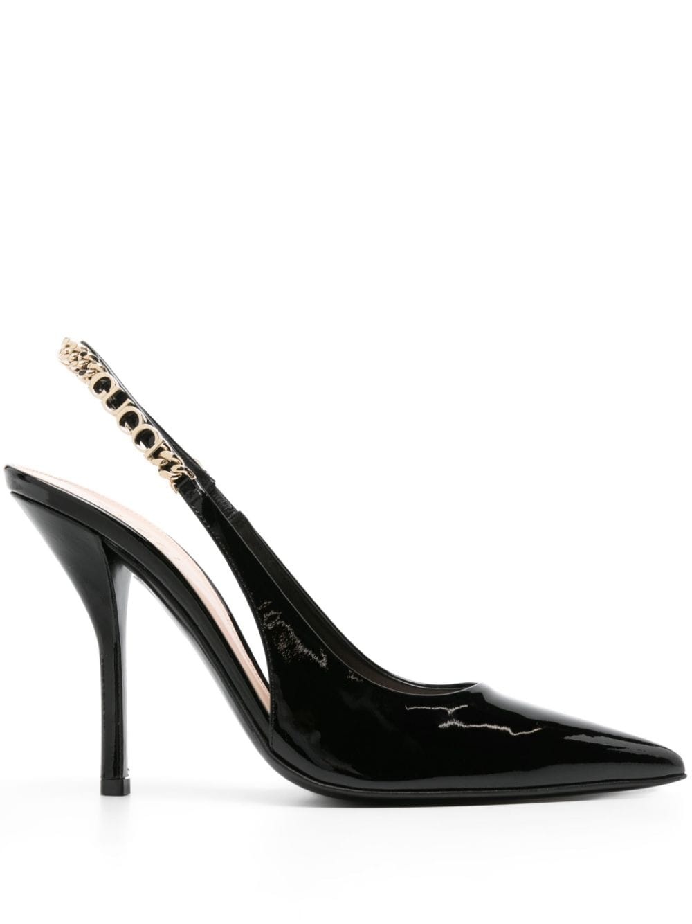 105mm logo-chain patent pumps - 1