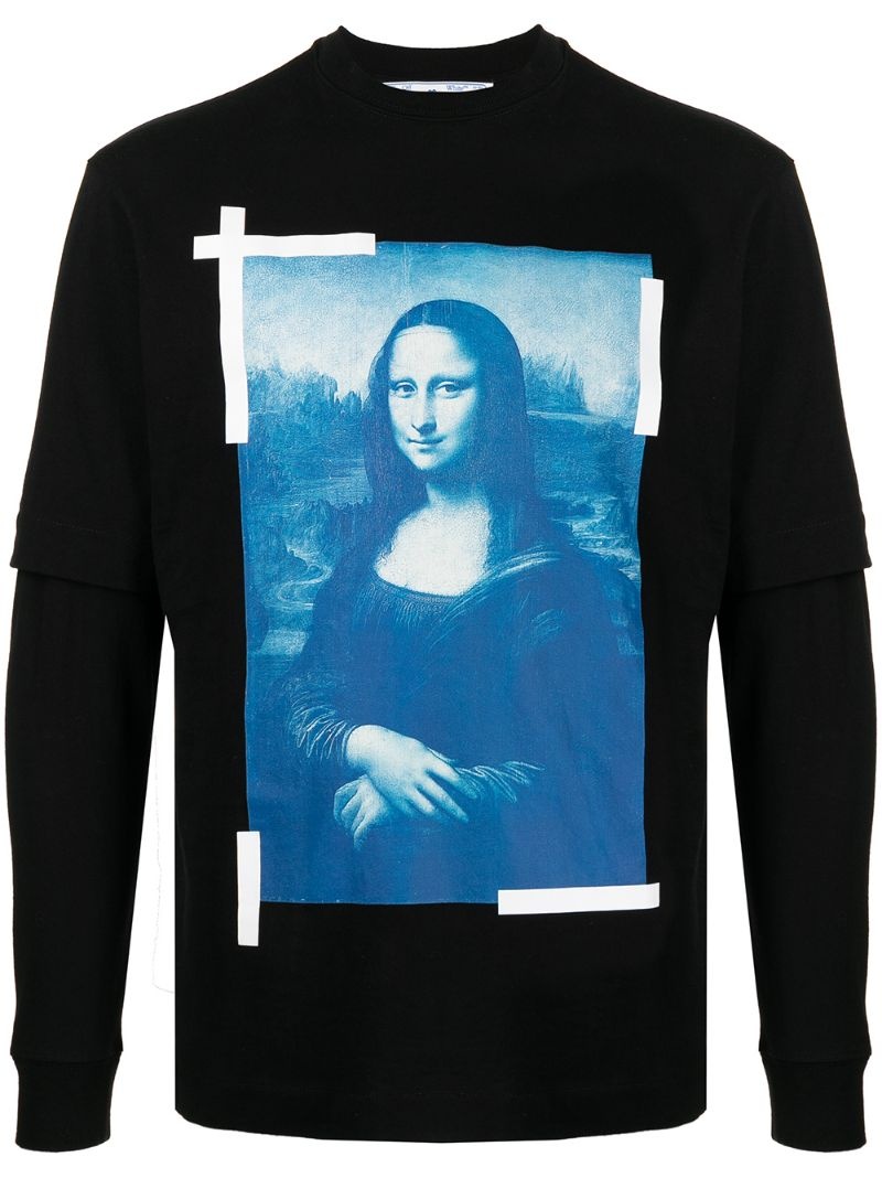 Monalisa print long-sleeve T-shirt - 1