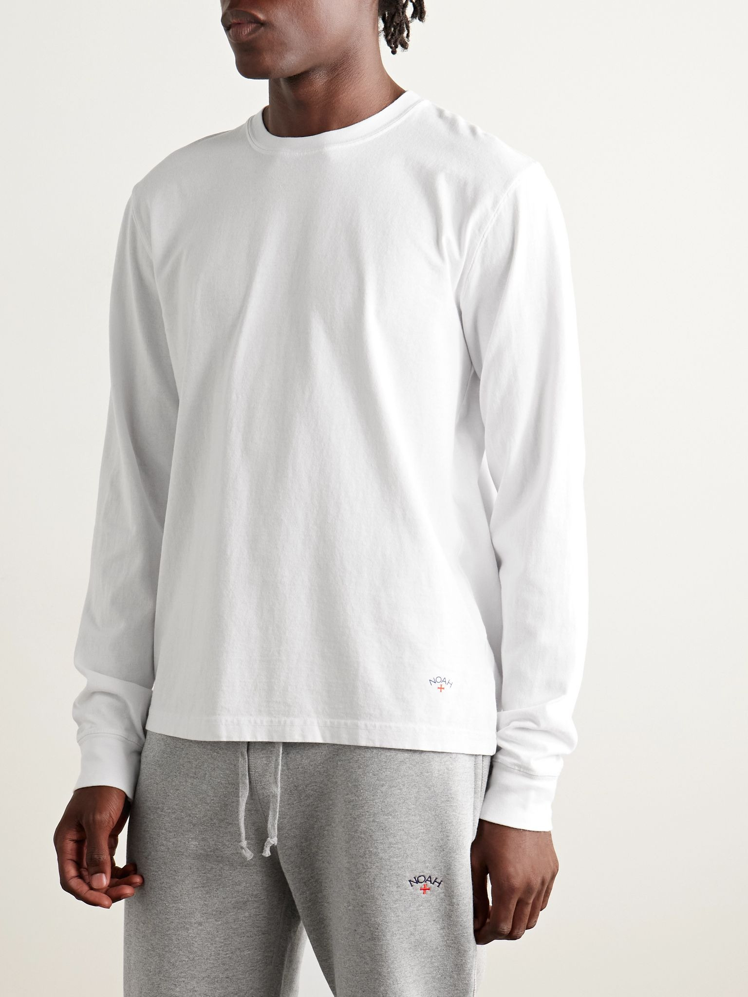 Logo-Print Recycled Cotton-Jersey T-Shirt White - 3