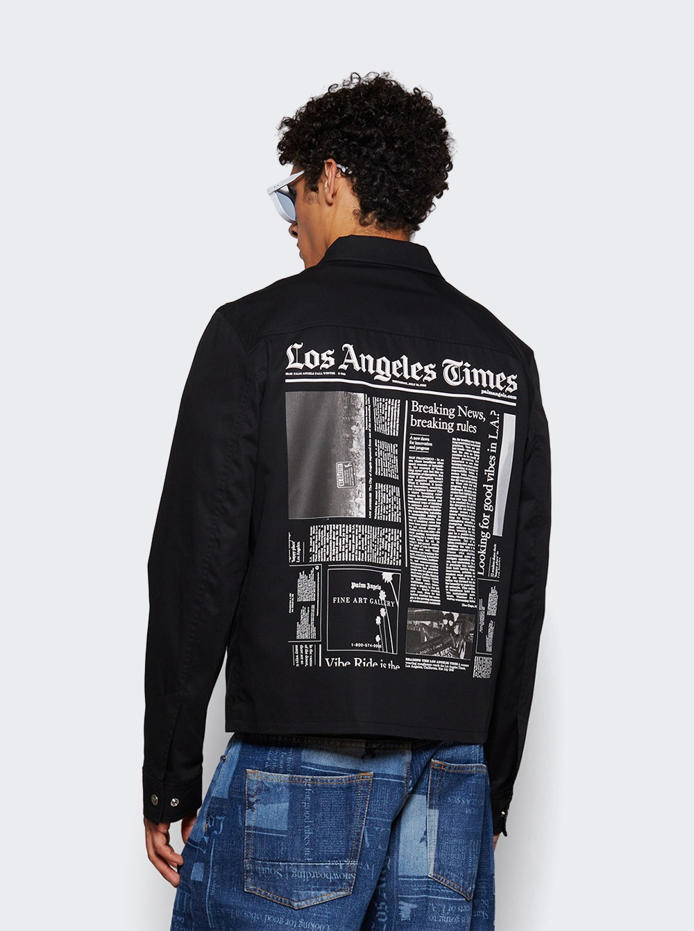 X La Times News Jacket Black - Off White - 4