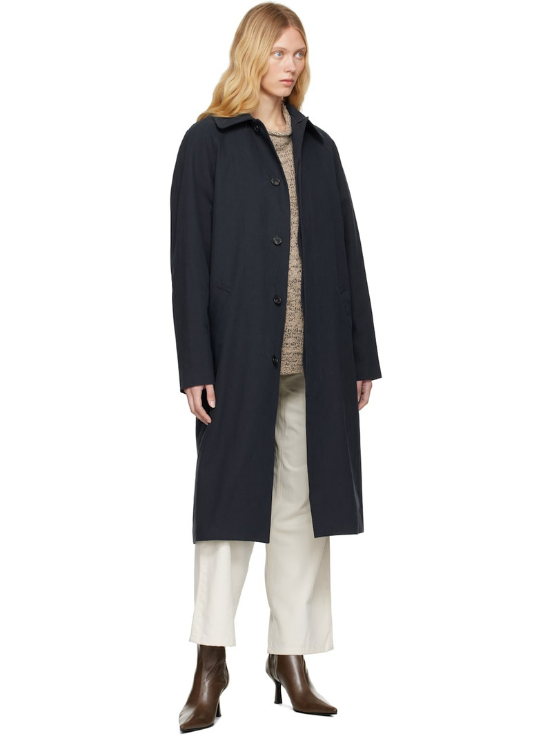 A.P.C. Navy Mac Eduoard Trench Coat outlook
