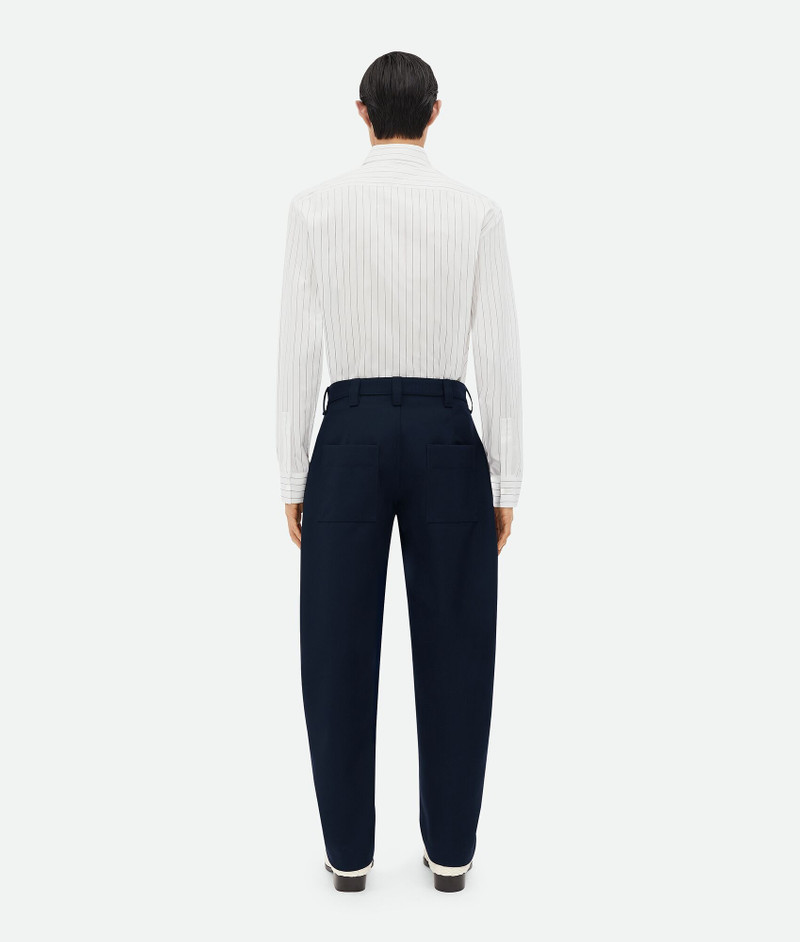 Bonded Wool And Cotton Tapered Pants 3
