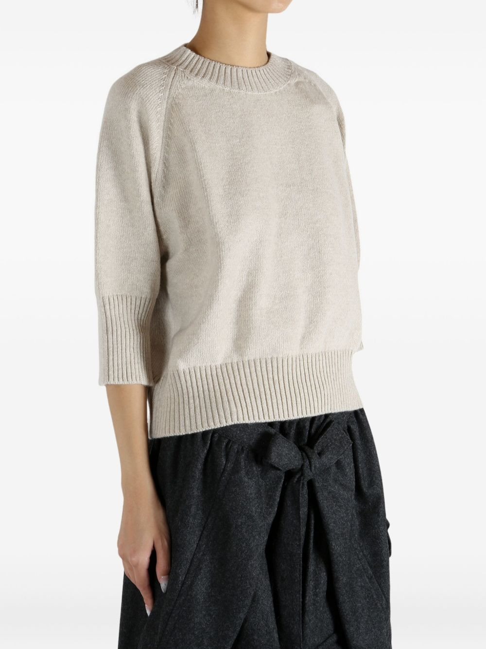 raglan-sleeve wool sweater - 3