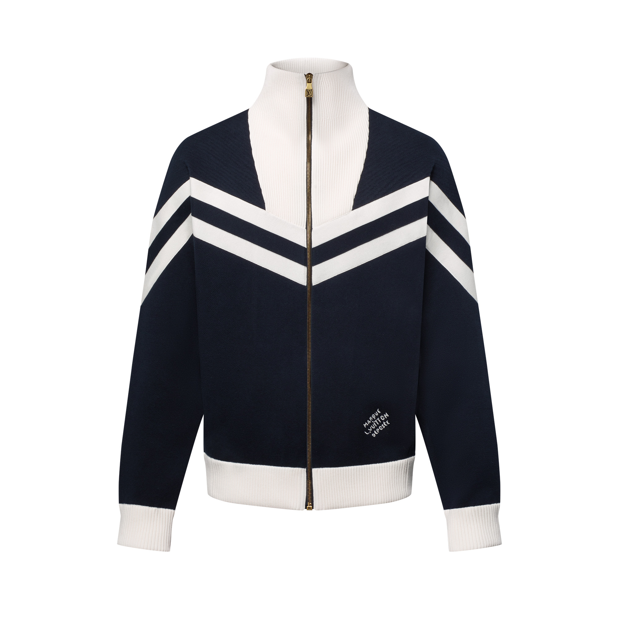 Knitted Cotton Sailor Blouson - 1