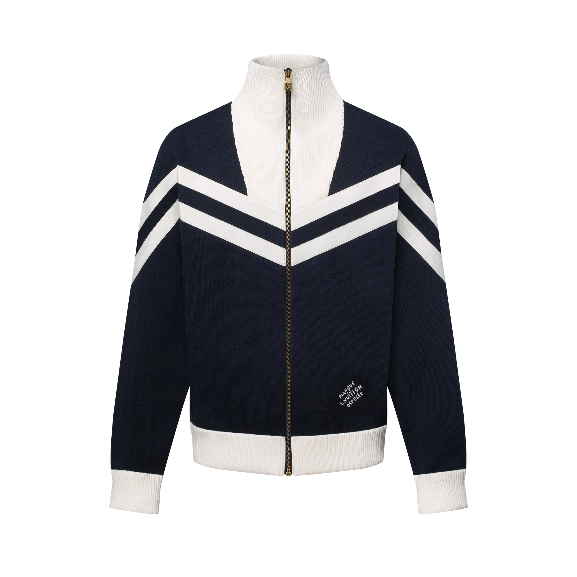 Knitted Cotton Sailor Blouson - 1