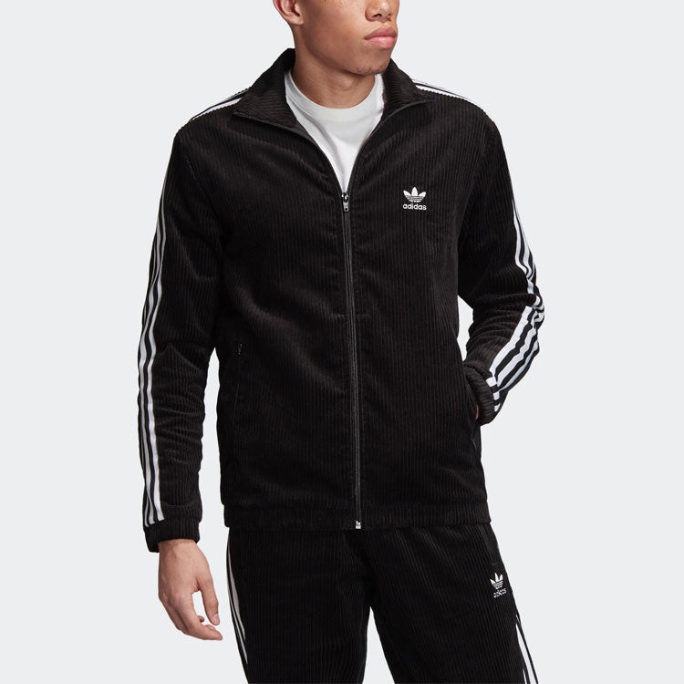 adidas originals Cord corduroy Zipper Jacket Black ED6127 - 3