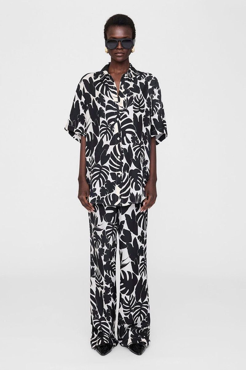 ANINE BING Elain Pant - Black Bird Of Paradise outlook