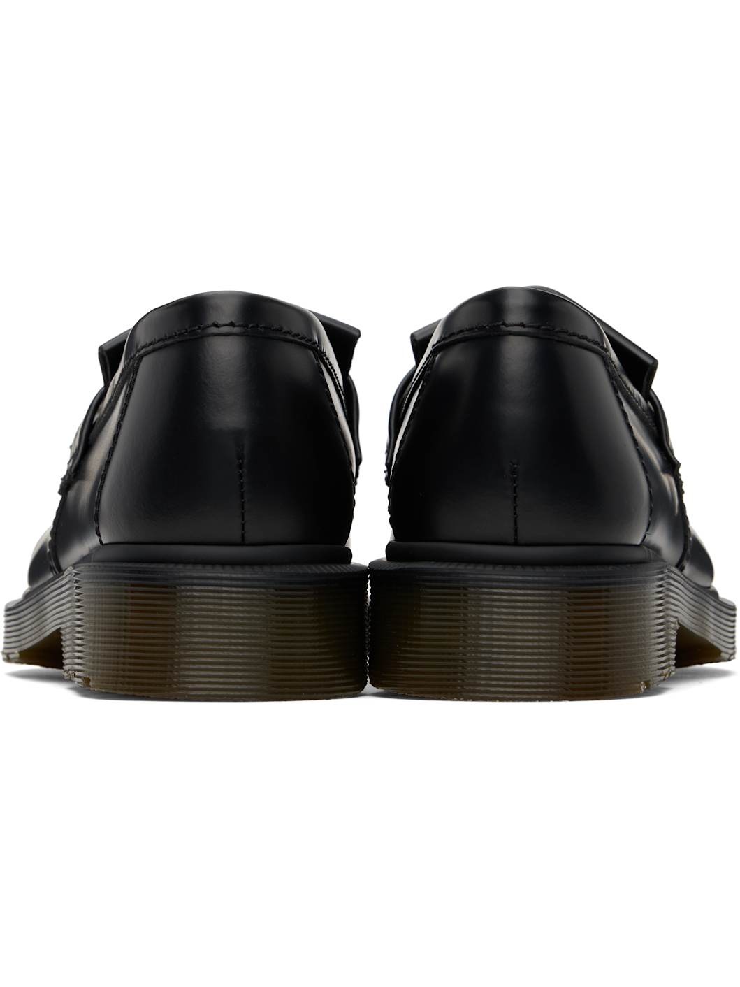Black Adrian Smooth Leather Tassel Loafers - 2