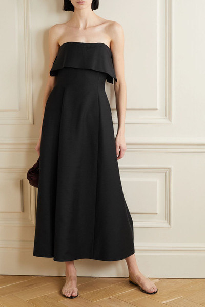 The Row Dario strapless mohair and wool-blend maxi dress outlook