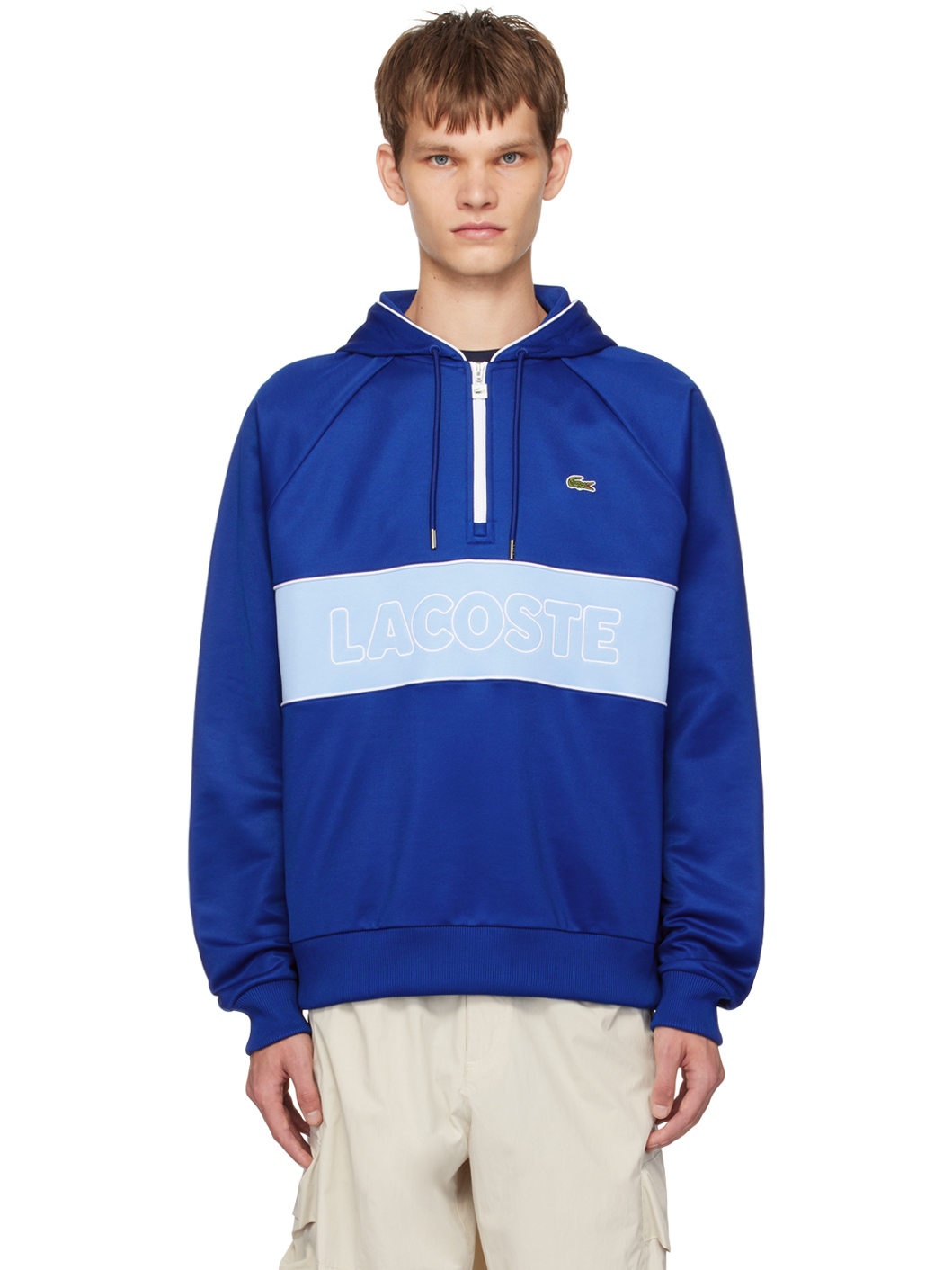 Blue Half-Zip Hoodie - 1
