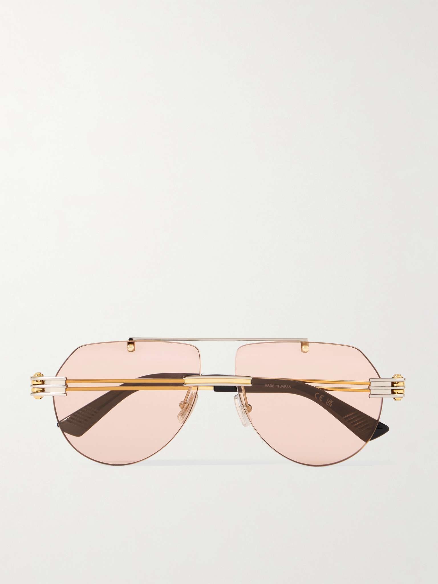 Aviator-Style Gold- and Silver-Tone Sunglasses - 1