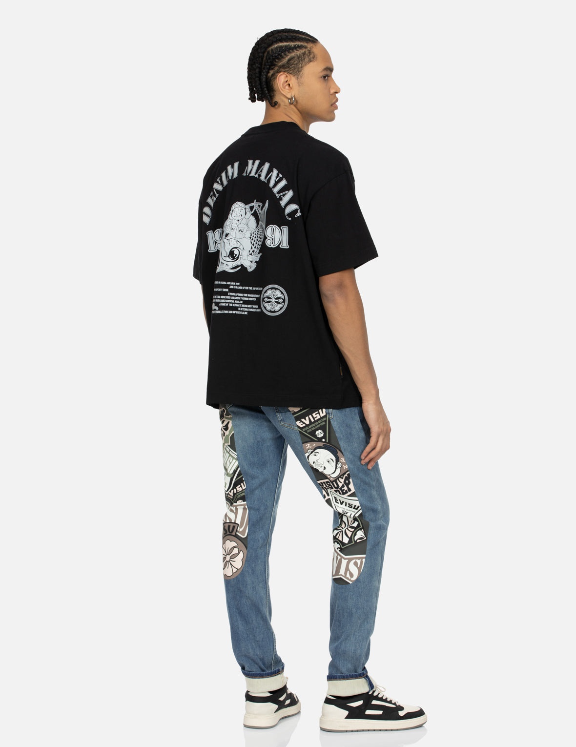 Multi-logo Daicock Print Carrot Fit Denim Jeans #2017 - 3