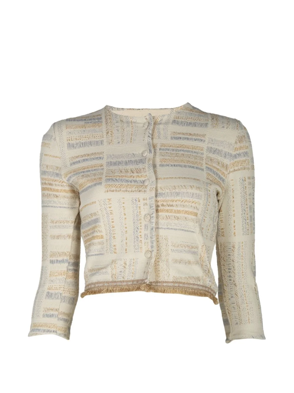 fringed-trim jacket - 1