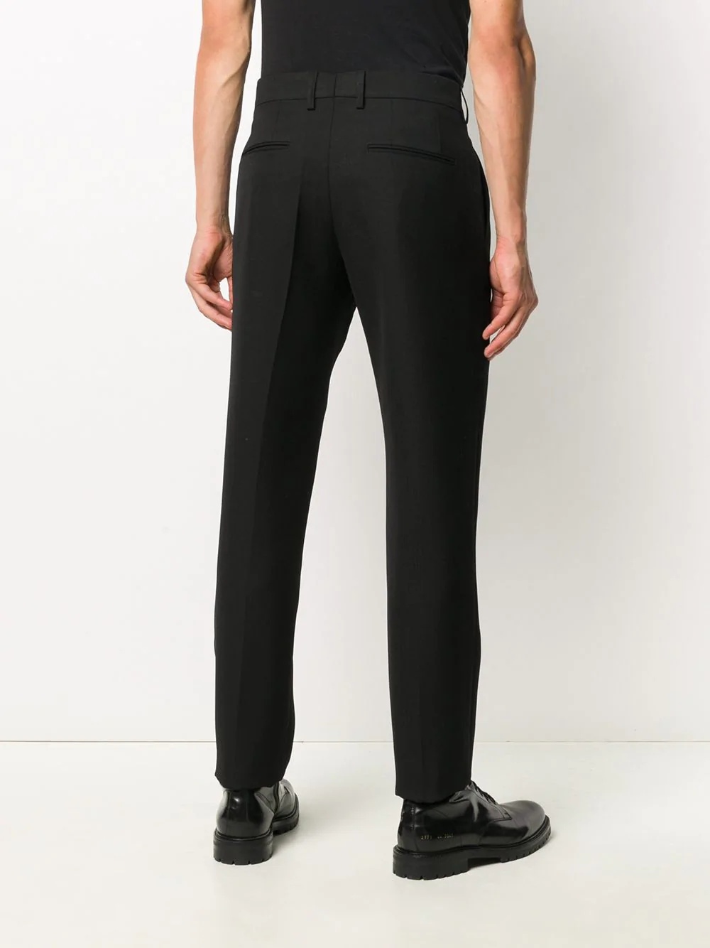 straight leg tailored trousers - 4