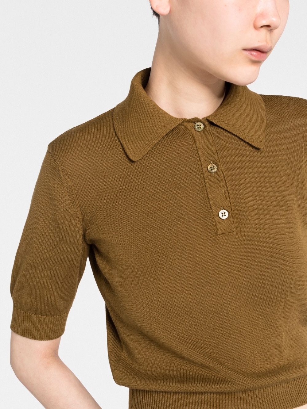 cropped cotton polo-shirt - 5