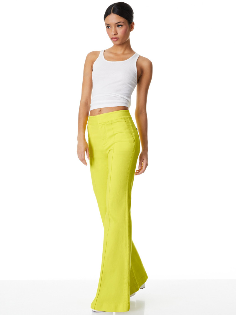 Alice + Olivia DYLAN HIGH WAISTED WIDE LEG JEAN outlook