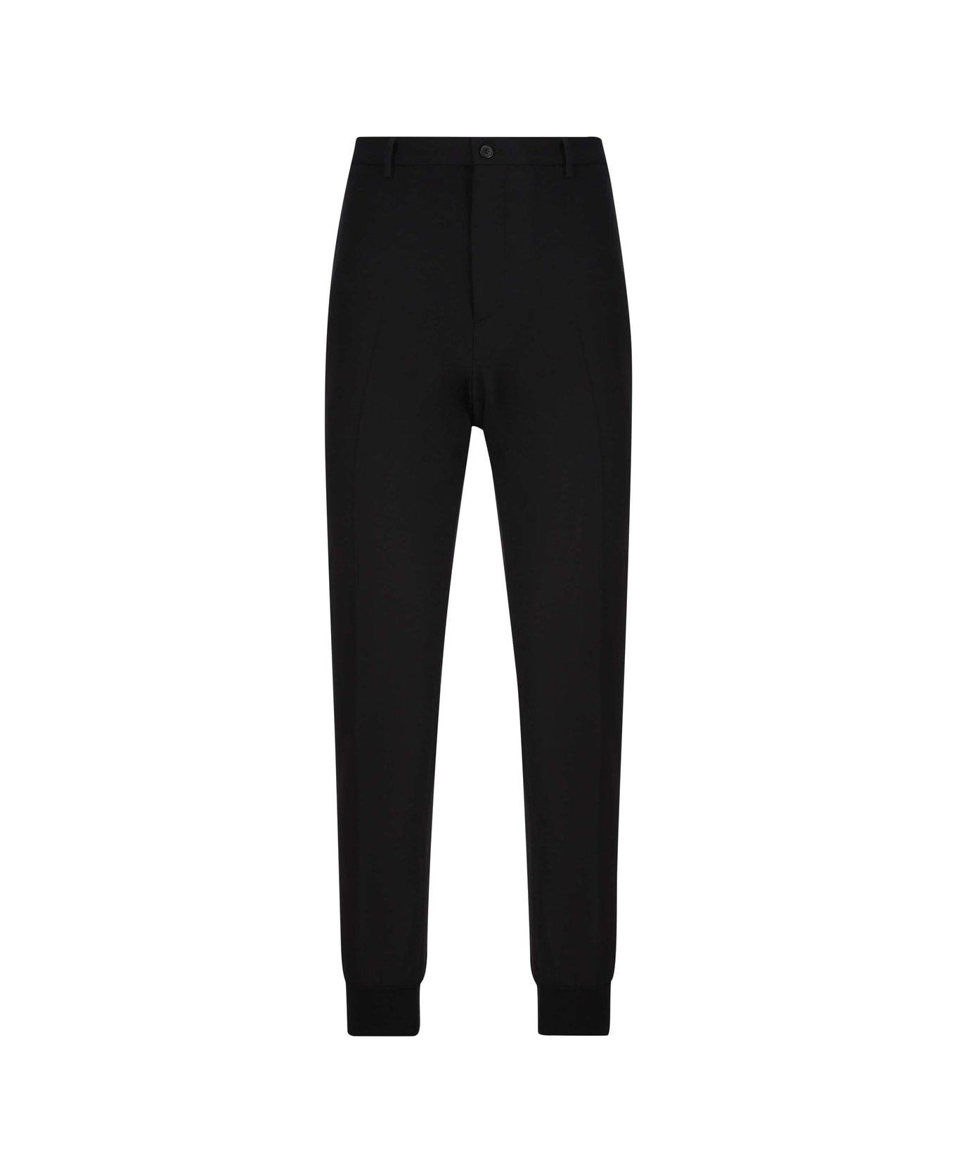Buttoned Tapered Leg Pants - 1