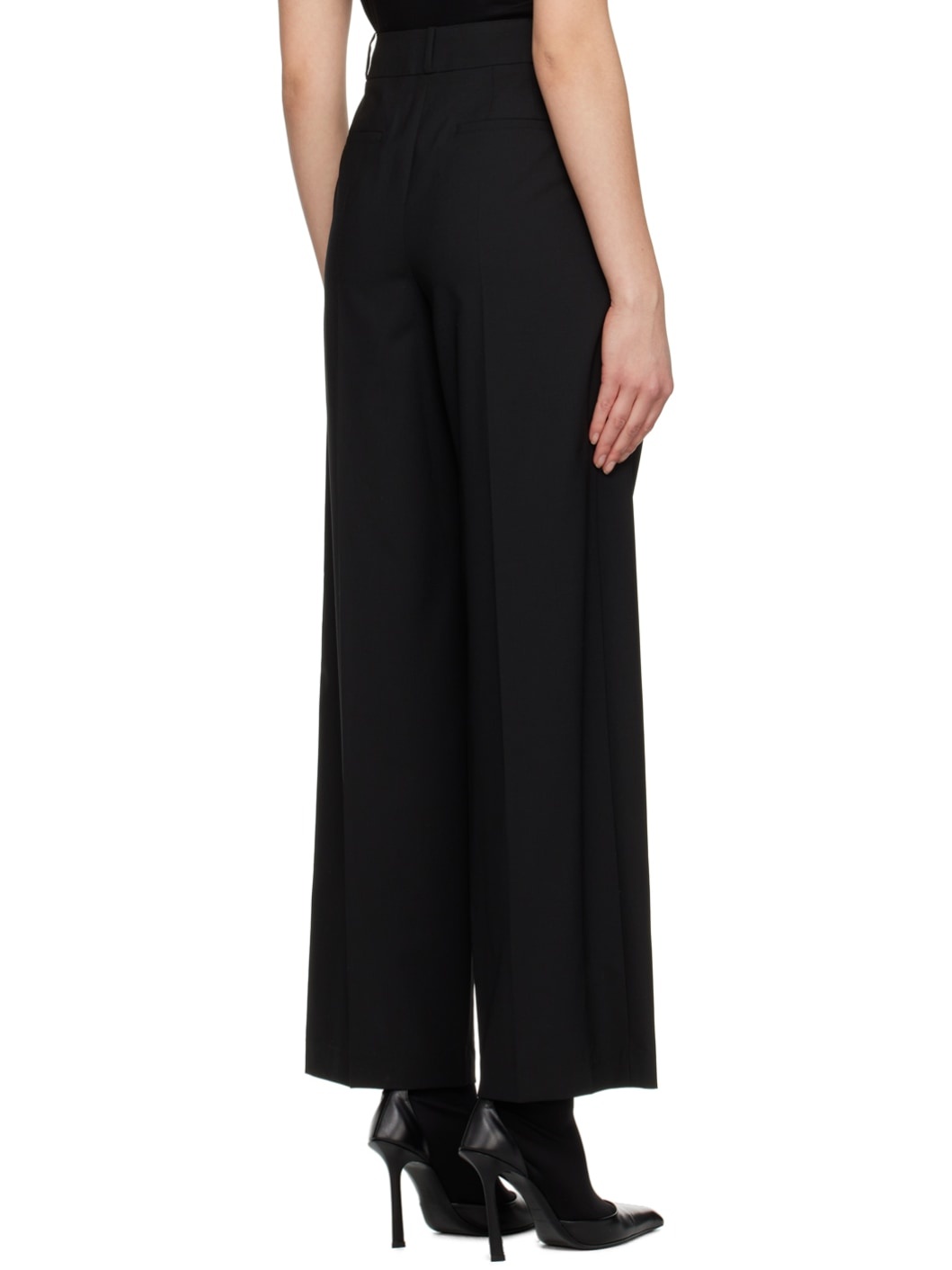 Black Pintuck Trousers - 3